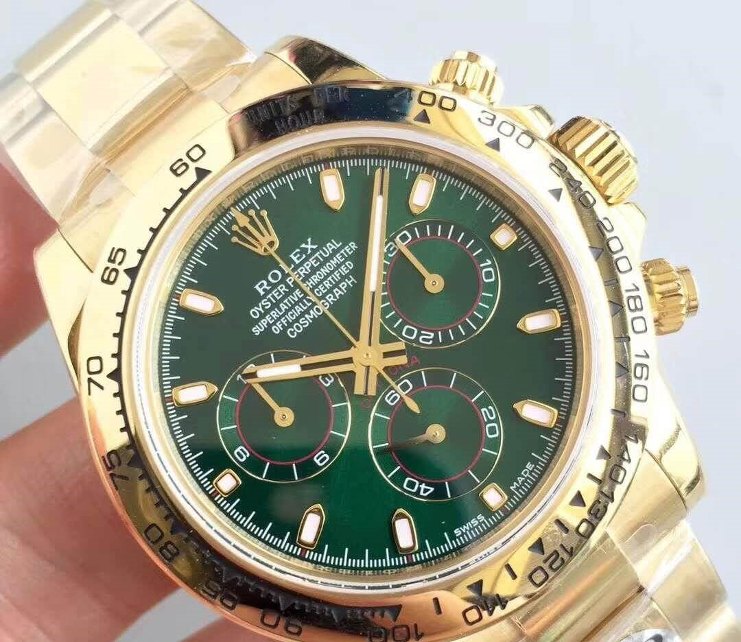 Rolex Daytona Yellow Gold Green Dial