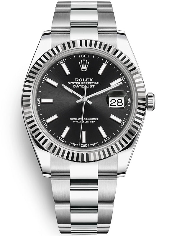 Rolex Datejust Steel Black Dial Oyster