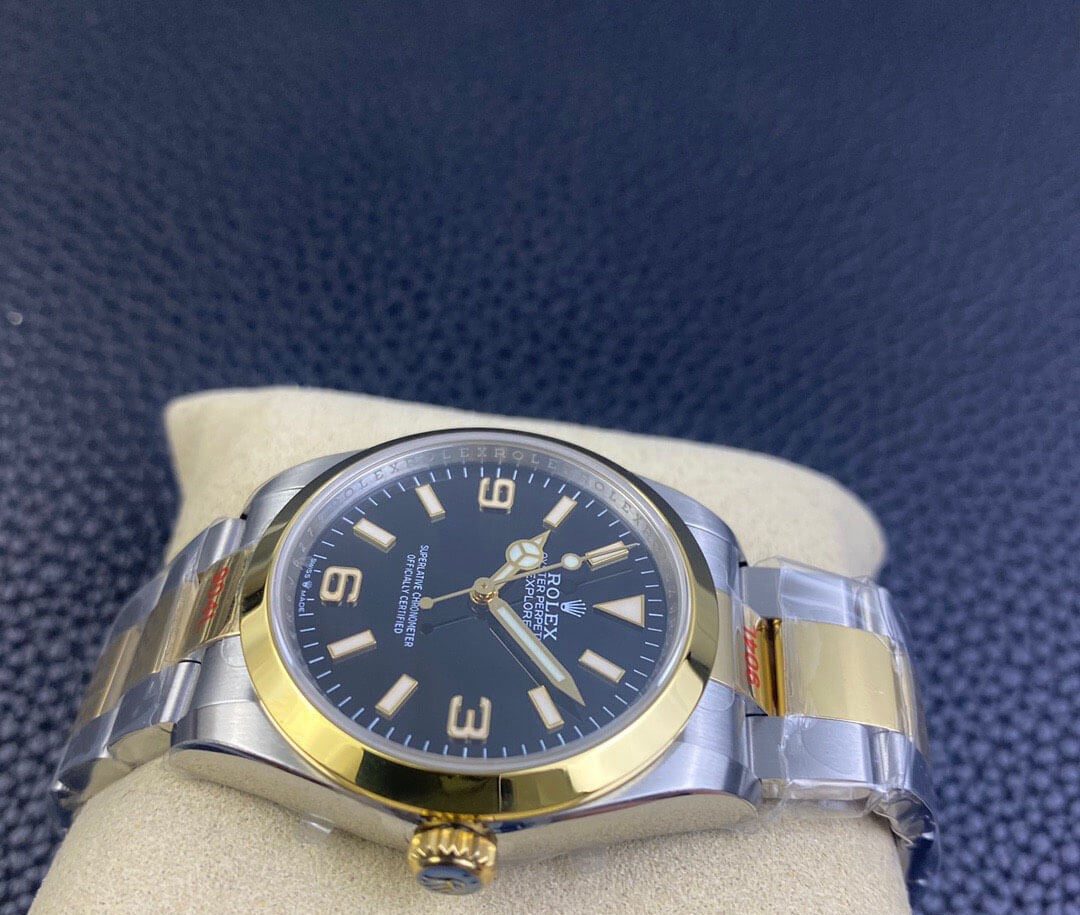 Rolex Explorer Two Tone Black Dial  36mm