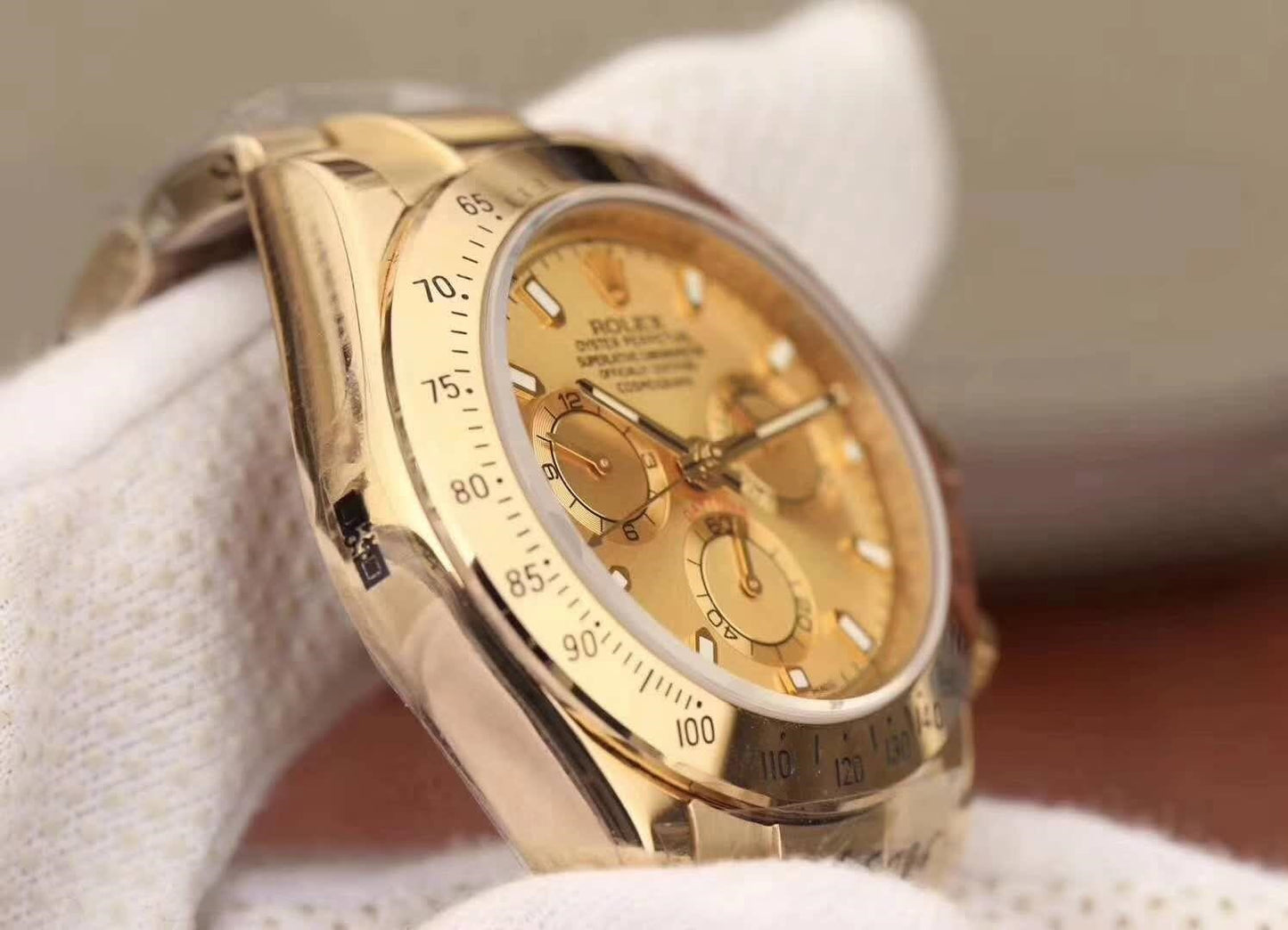 Rolex Daytona Yellow Gold Champagne Dial 40mm