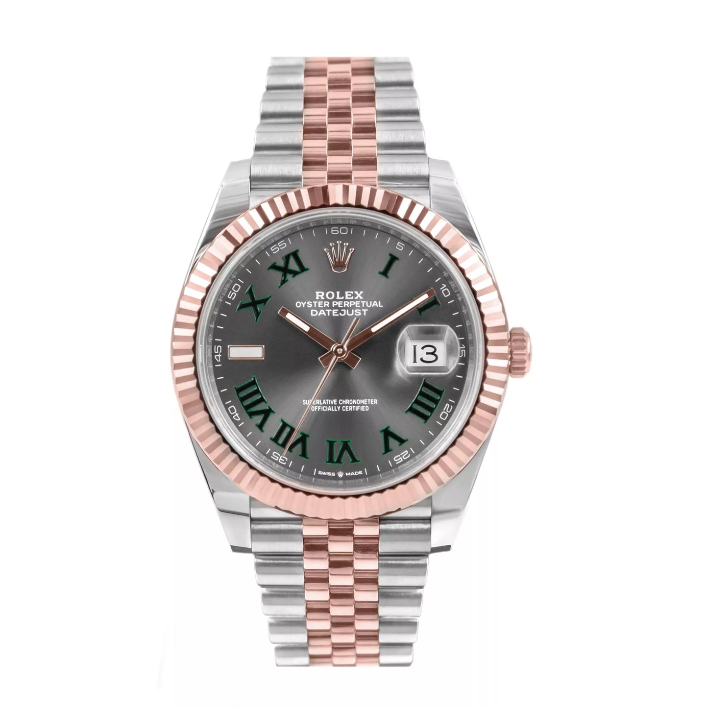 Rolex Datejust Wimbledon Two Tone Pink Gold Jubilee 36mm