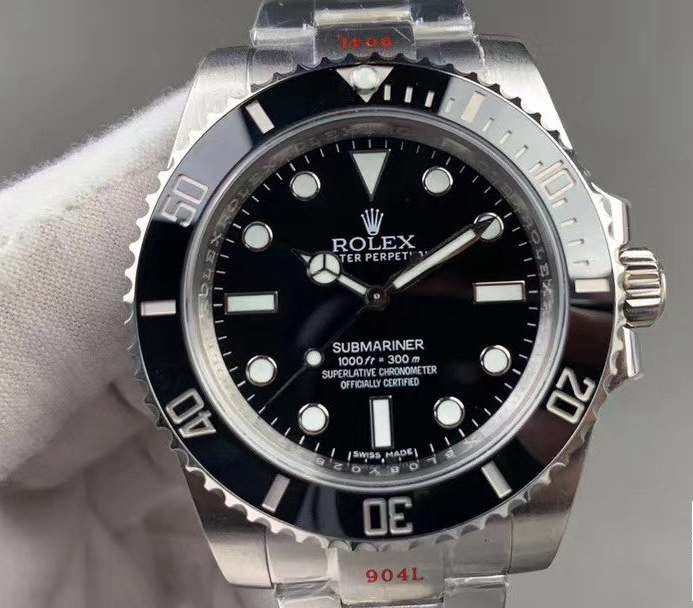 Rolex Submariner noDate SS Black Ceramic Bezel