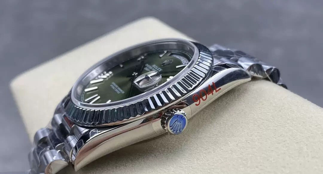 Rolex Day-Date Steel Olive Green Roman Dial President