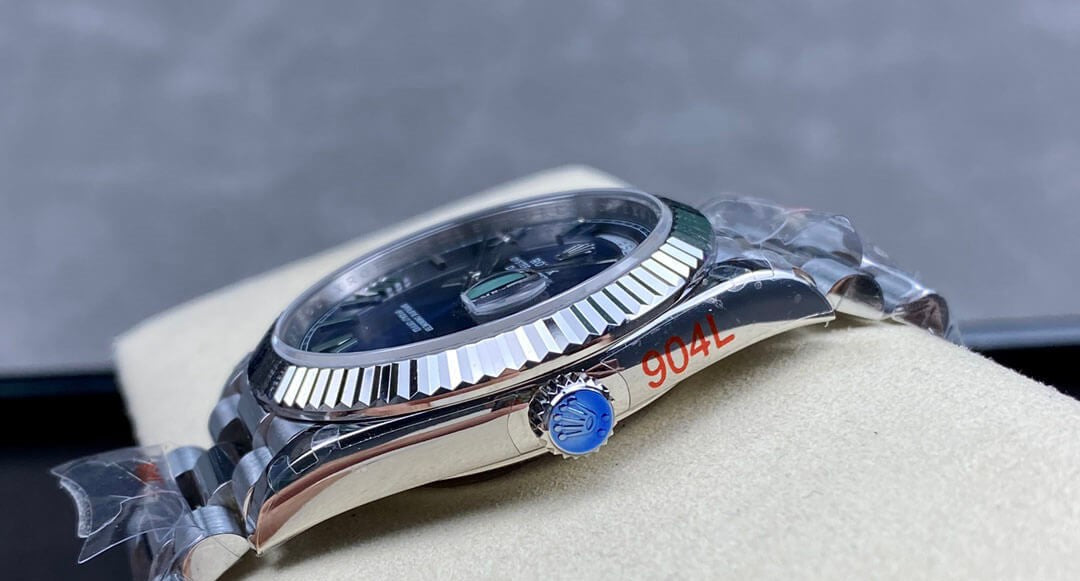 Rolex Day-Date Steel Blue Roman Dial President