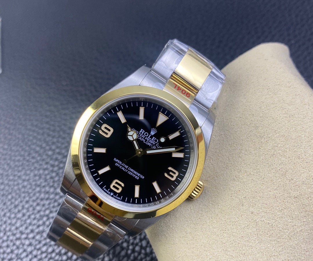 Rolex Explorer Two Tone Black Dial  36mm