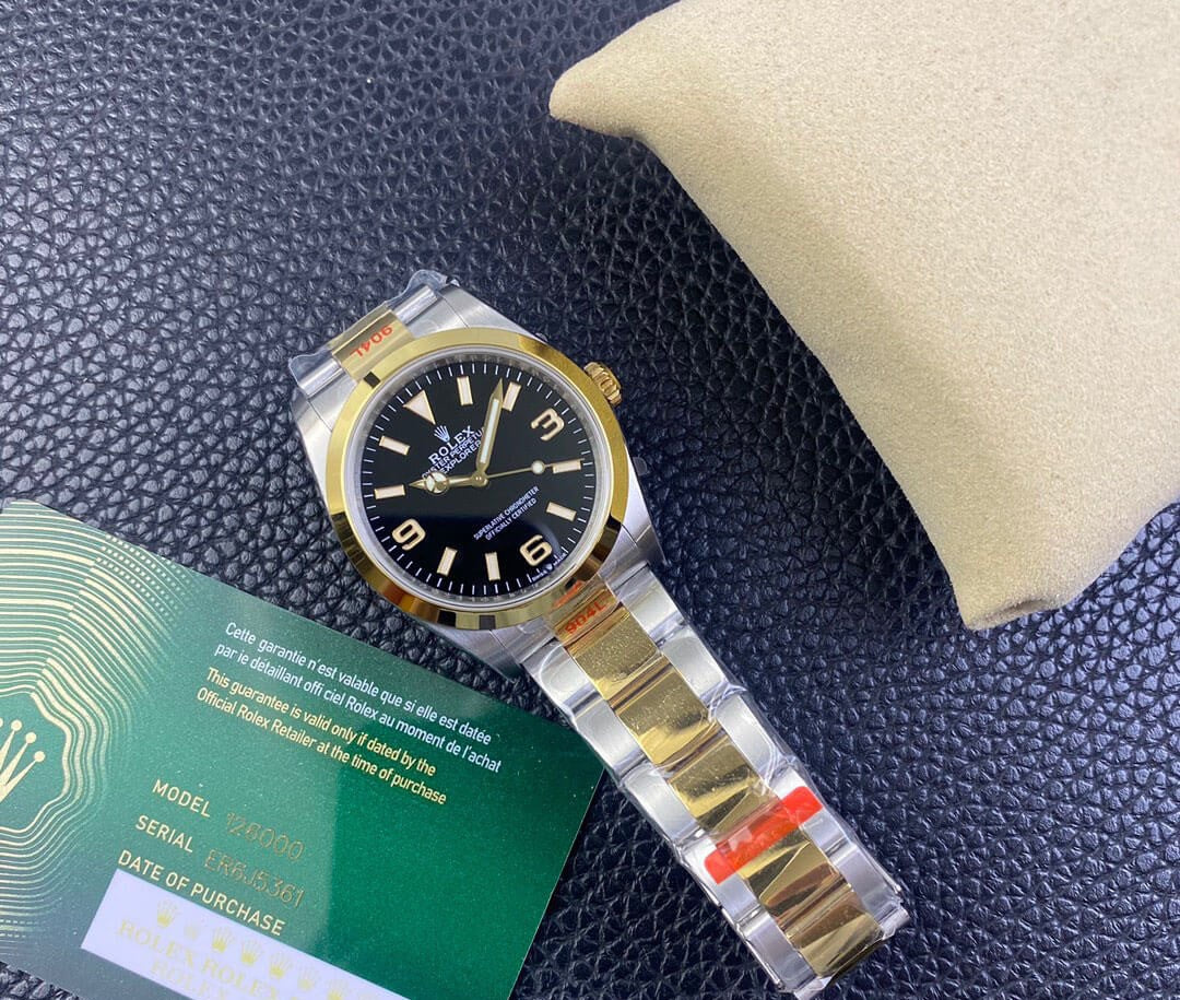 Rolex Explorer Two Tone Black Dial  36mm