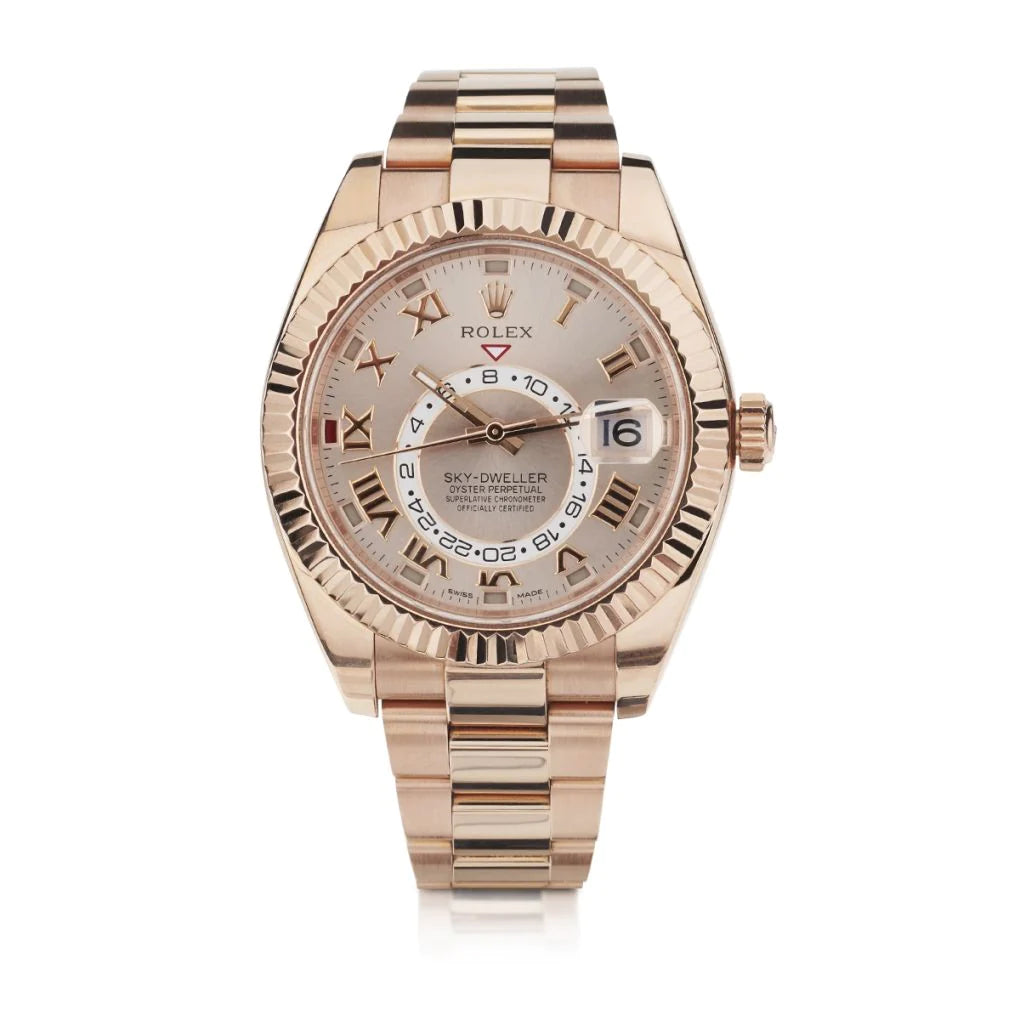 Rolex Sky-dweller Sundust Roman Dial Everose Gold