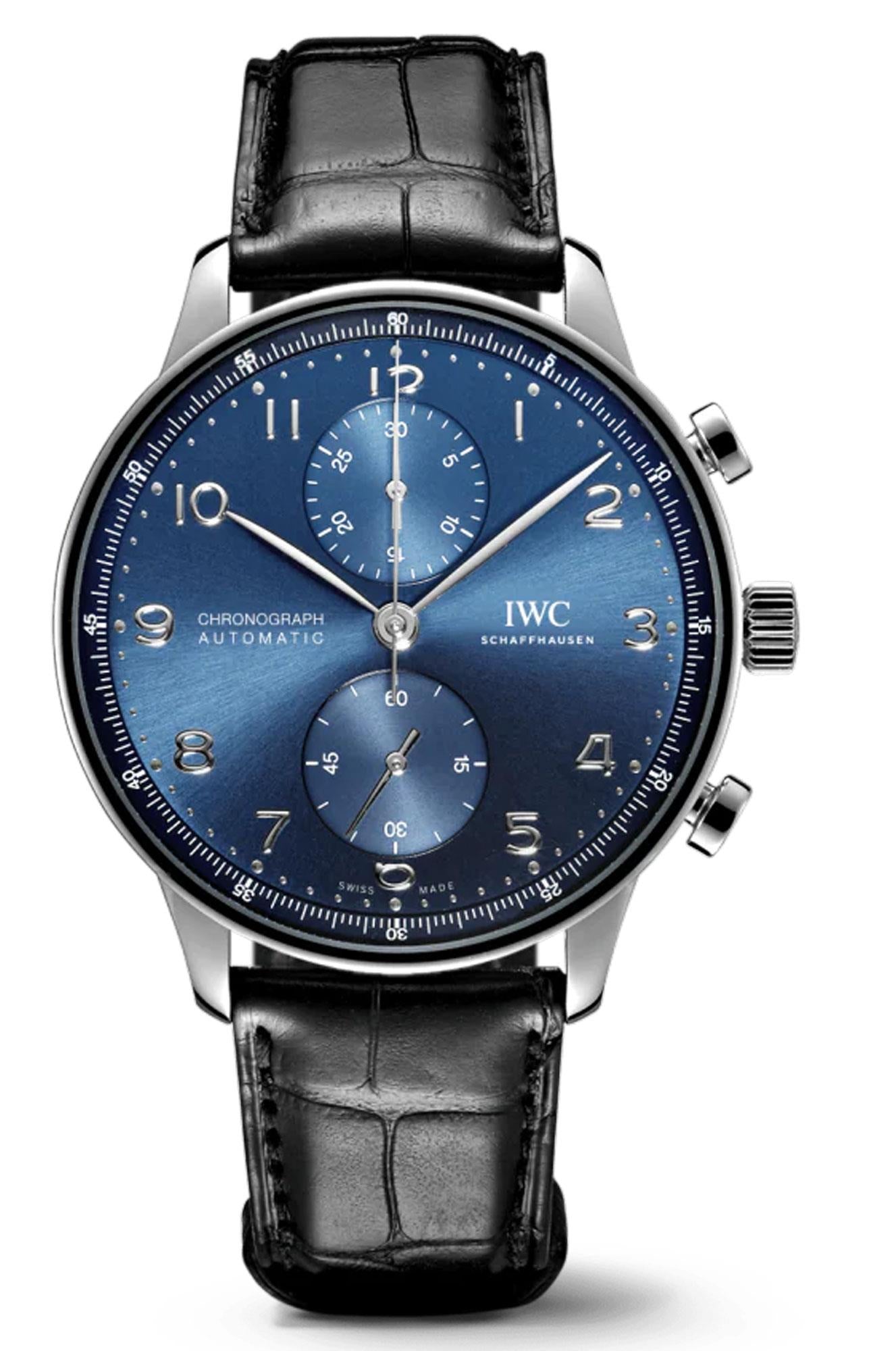 IWC Portuguese Chrono-Automatic Stainless Steel / Blue Dial