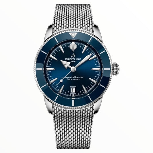 Breitling SuperOcean Heritage B20 44mm Blue Silver Strap