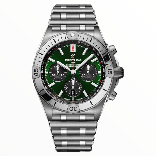 Breitling Chronomat Steel Green Dial 45mm