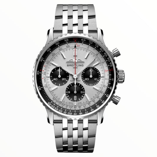 Breitling Navitimer Date Chronograph Silver Dial 43mm