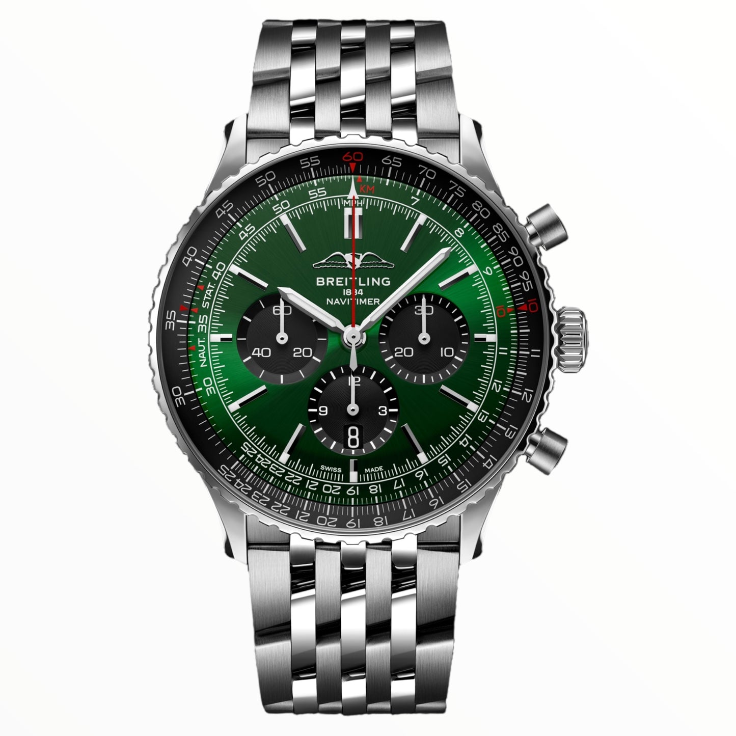 Breitling Navitimer Date Chronograph Green Dial 43mm
