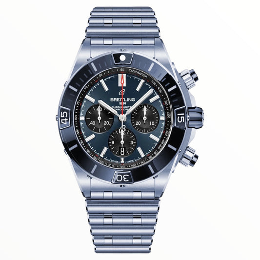 Breitling Chronomat Steel Blue Dial 45mm