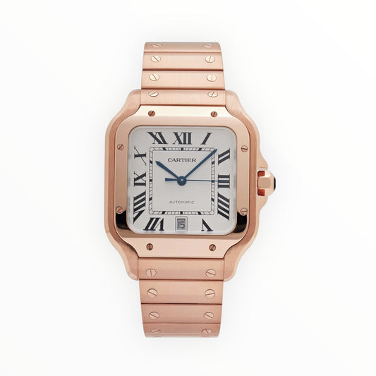 Cartier Santos 40mm Rode Gold White Dial