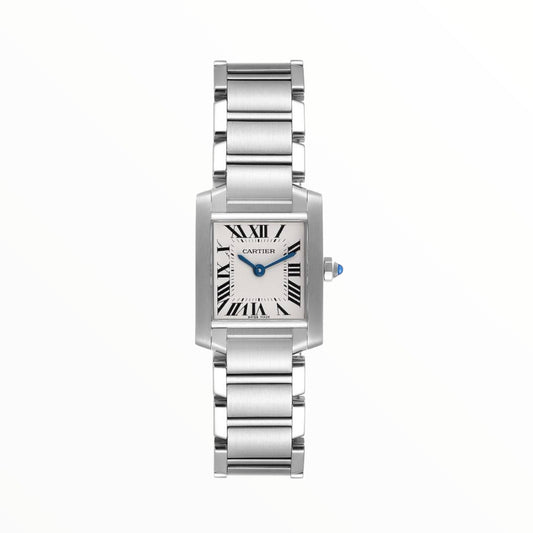 Cartier Tank Franchise 33mm Steel White Dial