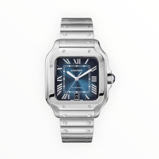 Cartier Santos 40mm Steel Blue Dial