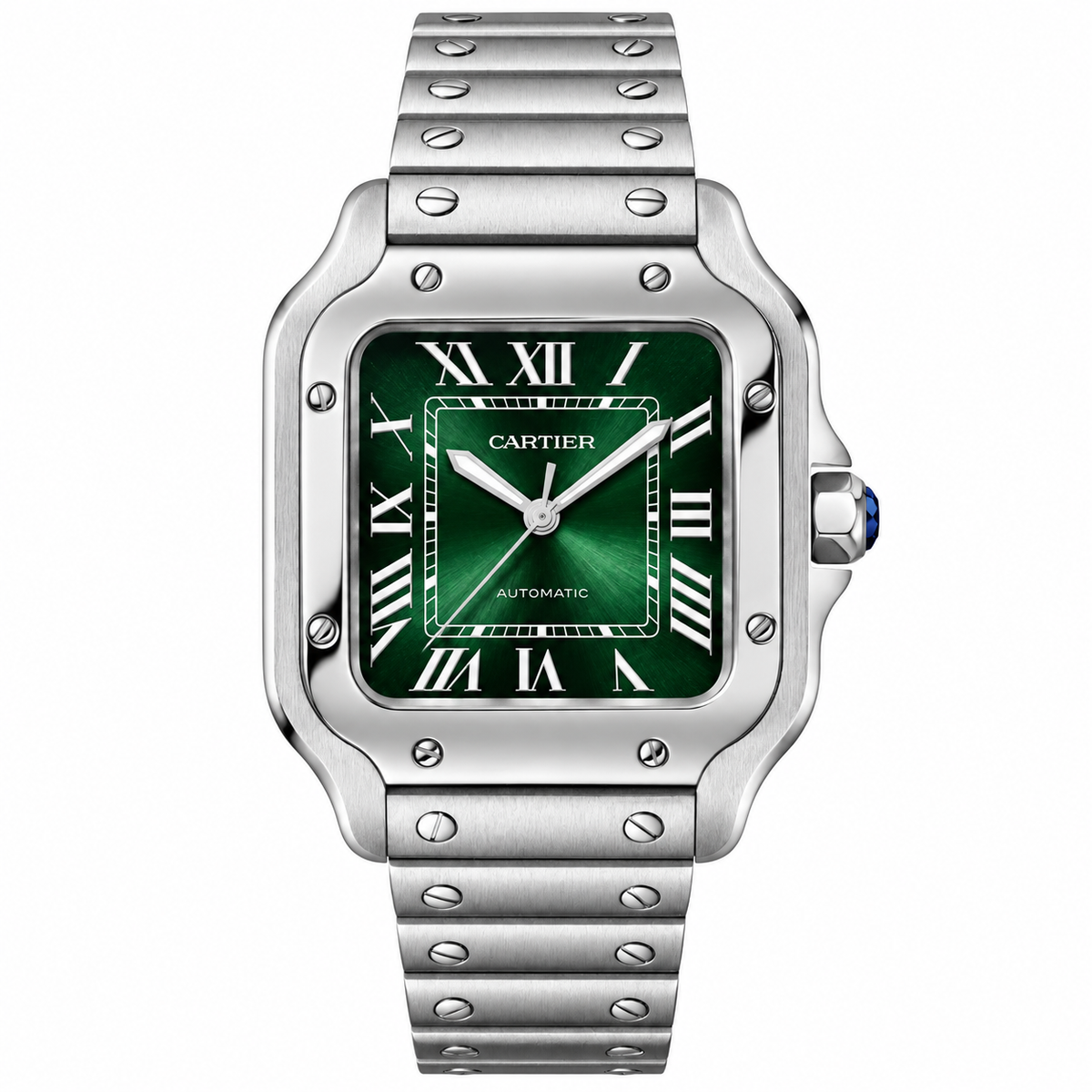Cartier Santos 100 Large — Green Dial 40mm