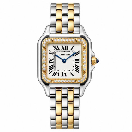 Cartier Panthere Two Tone Yellow Gold Diamonds 33mm