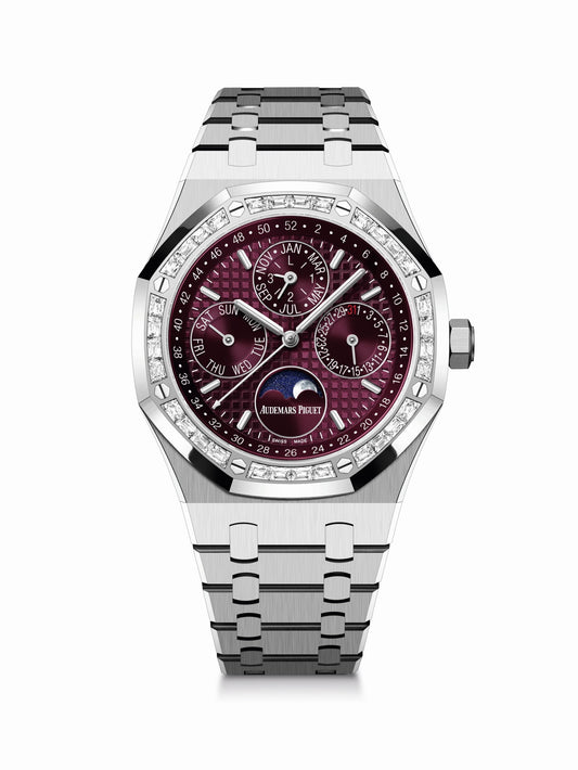 Audemars Piguet Royal Oak Chronografh Watch Purple Dial Baguette 41mm