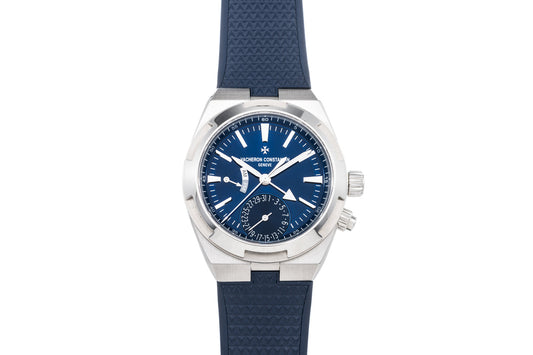 Overseas Blue Dial Pm/Am Rubber Automatic Men’s Watch