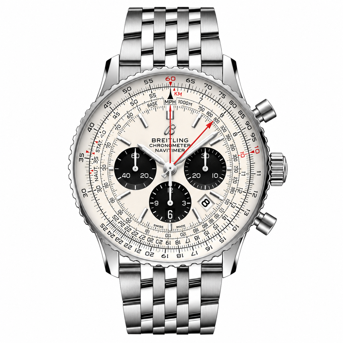 Breitling Navitimer Date Chronograph Panda Chronograph 44mm