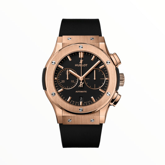 Hublot Classic Fusion Chronograph Pink Gold Black Dial 45MM