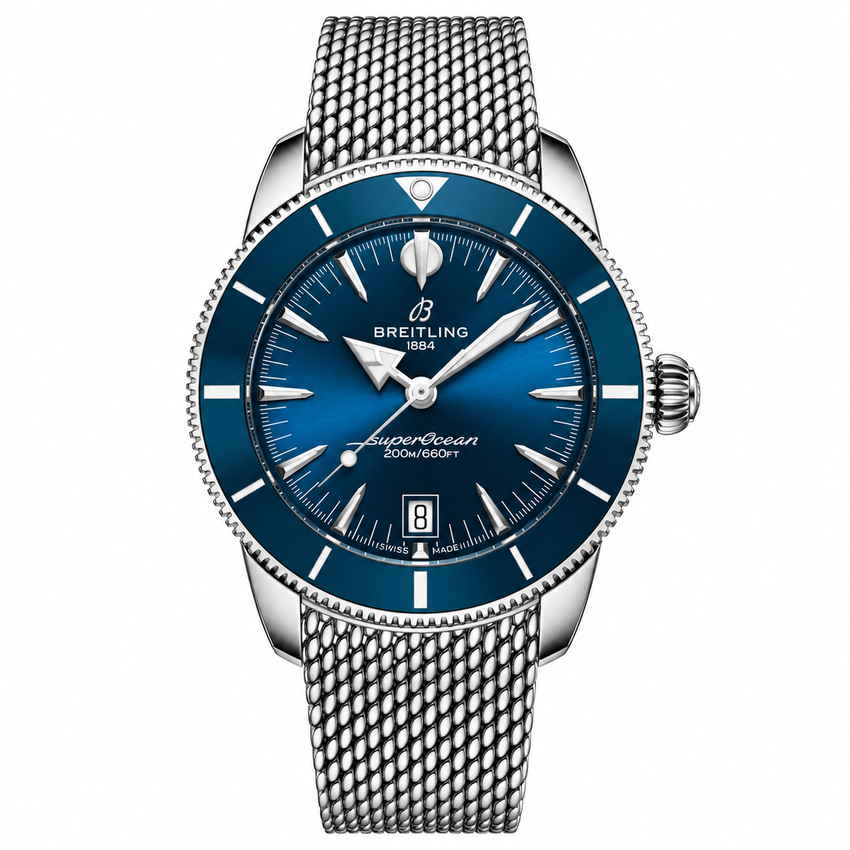 Breitling SuperOcean Heritage B20 44mm Blue Silver Strap