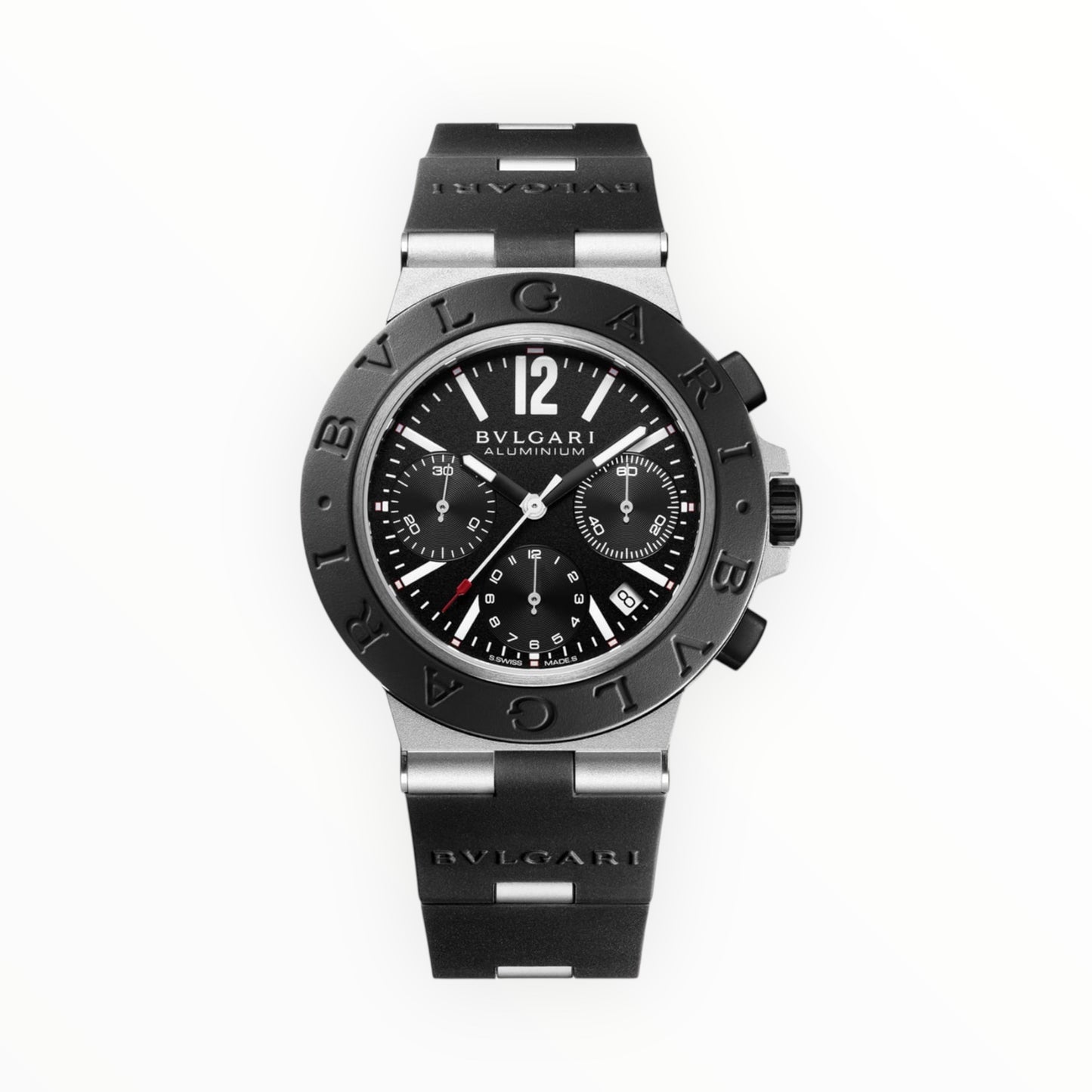 Bulgari Aluminium  40mm Black Dial Chronograph