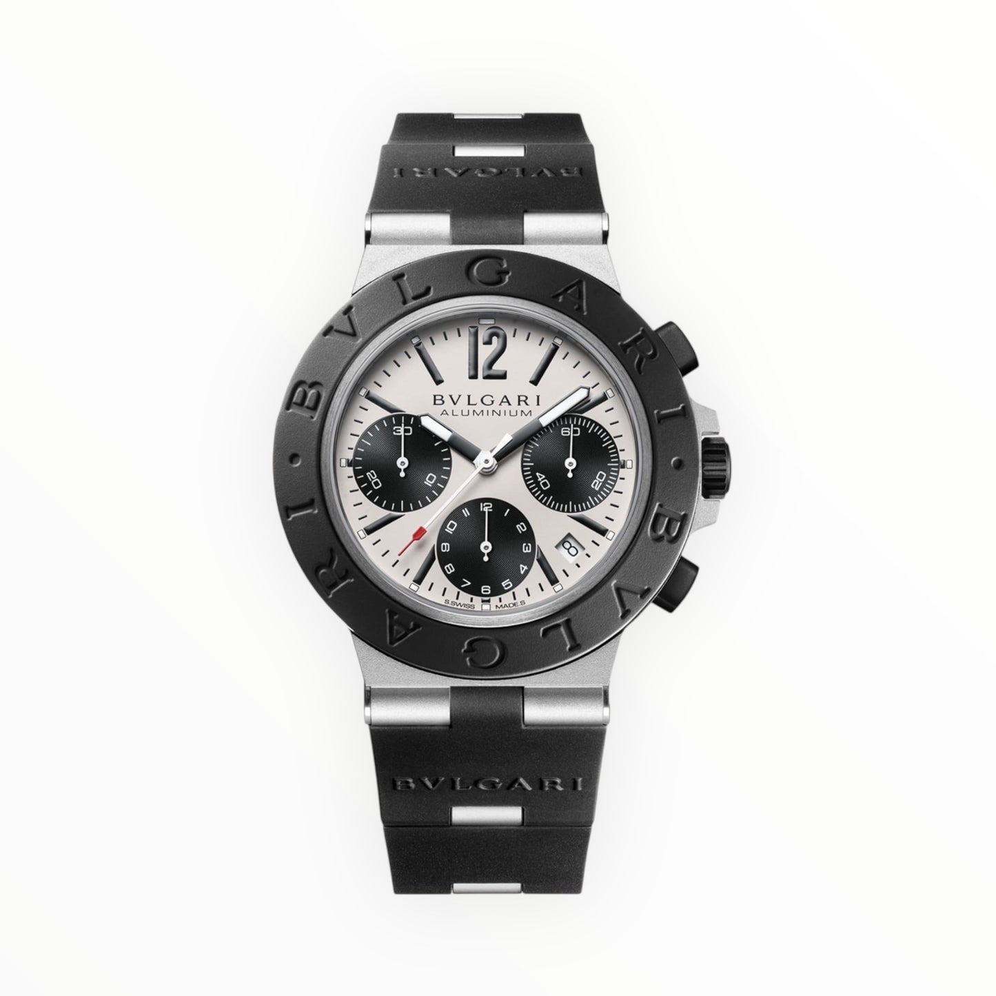 Bulgari Aluminium  40mm Whire Panda Dial Chronograph