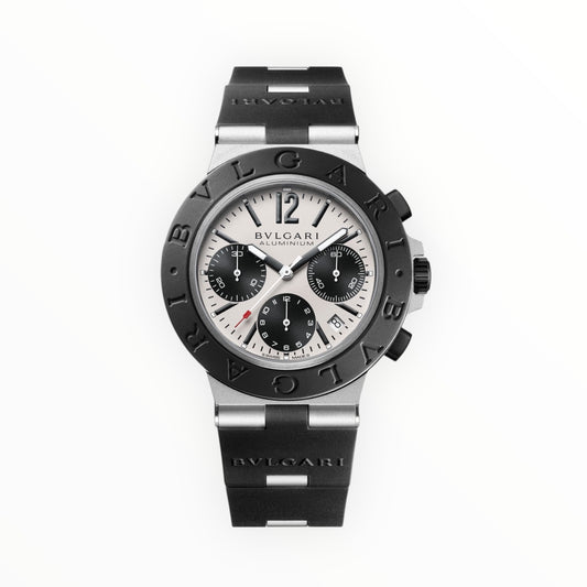 Bulgari Aluminium  40mm Whire Panda Dial Chronograph
