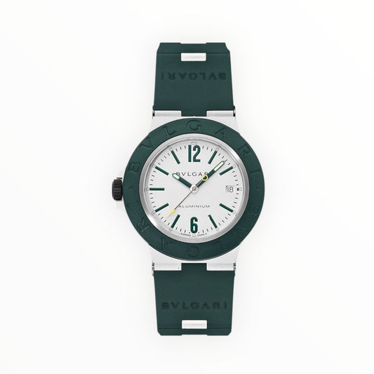 Bulgari Aluminium  40mm Green White Dial