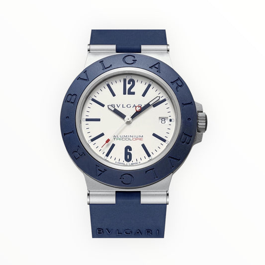 Bulgari Aluminium  40mm Blue Tricolore