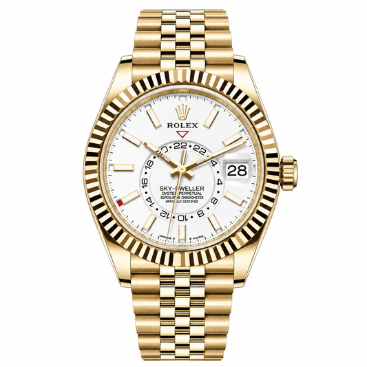 Rolex Sky-Dweller – Yellow Gold White Dial Jubilee 42mm