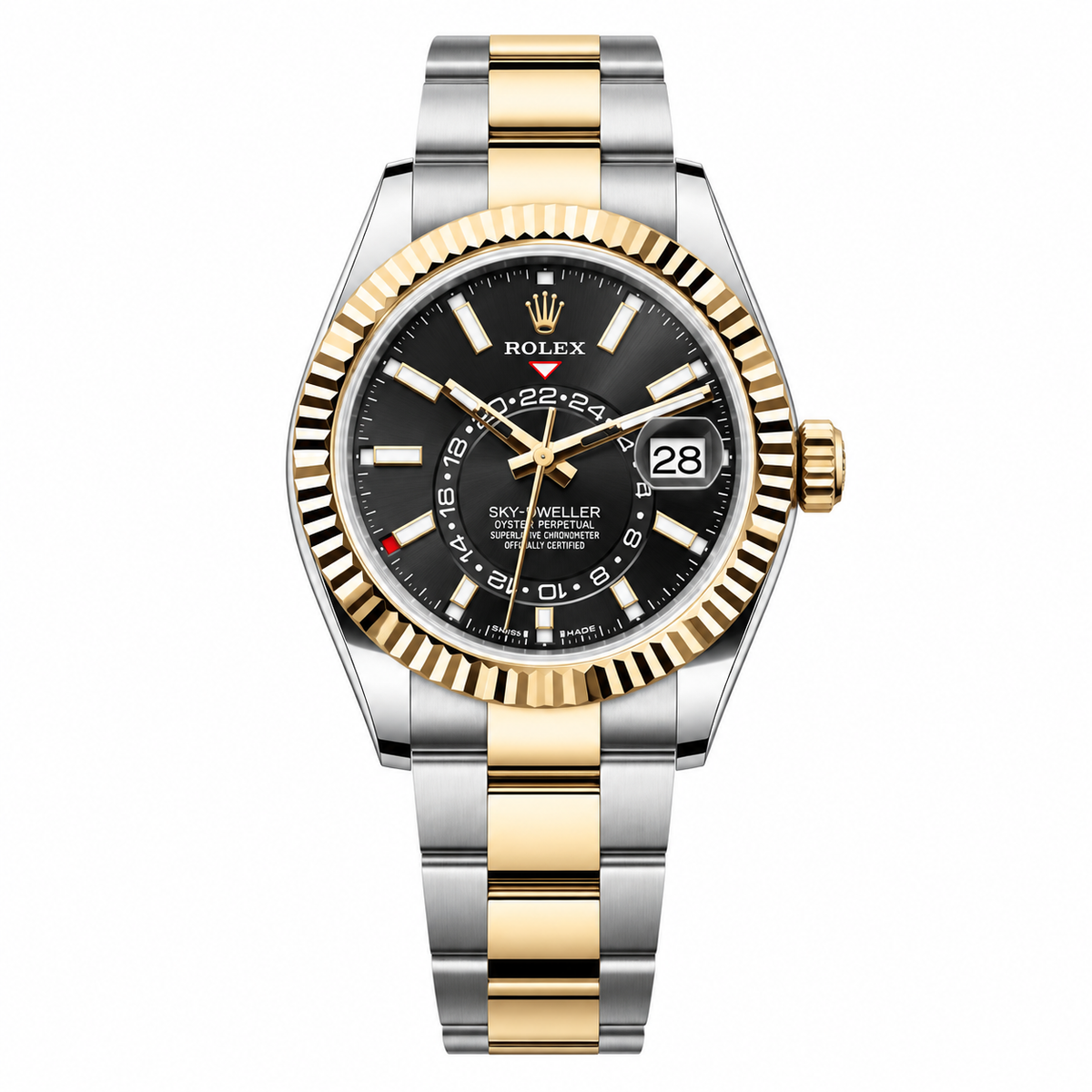 Rolex Sky Dweller Two Tone Black Dial Oyster 42mm