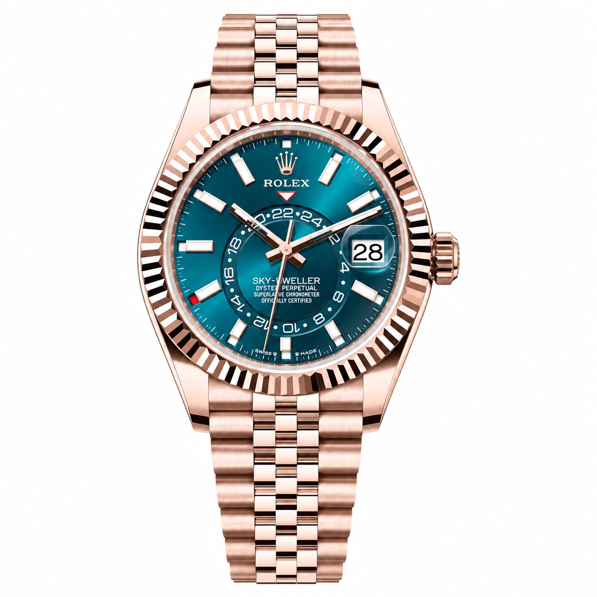 Rolex Sky-Dweller Rose Gold – Turquoise Dial Jubilee 42mm
