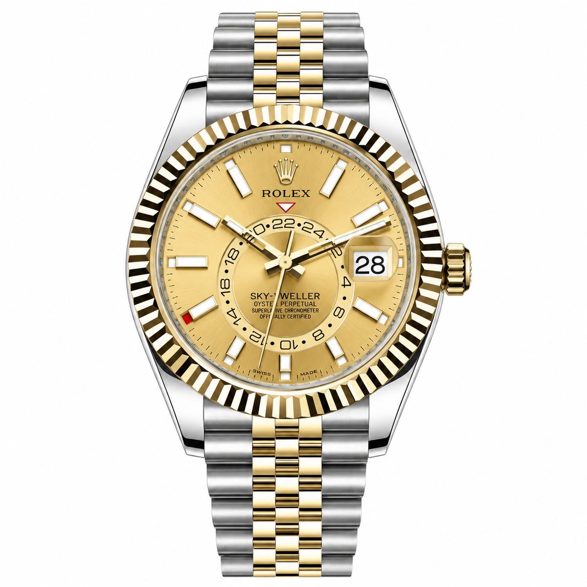 Rolex Sky-Dweller – Champagne Dial Two-Tone Jubilee 42mm