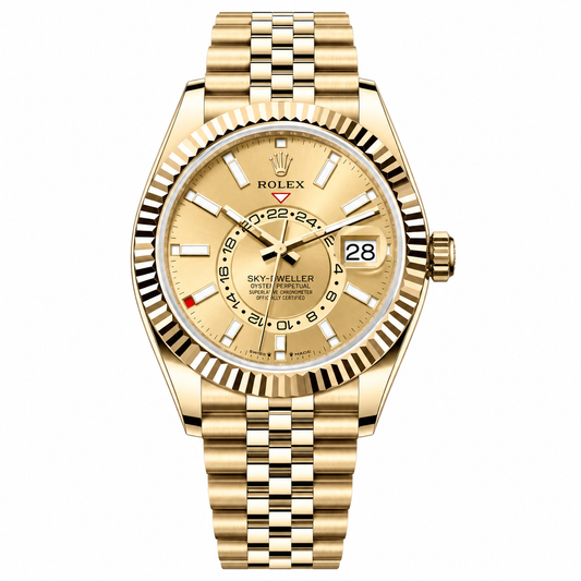 Rolex Sky-Dweller – Champagne Dial Yellow Gold Jubilee 42mm