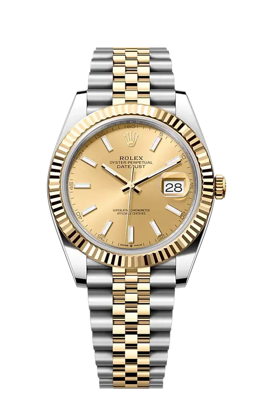 Rolex Datejust Two Tone Champagne Dial Jubilee