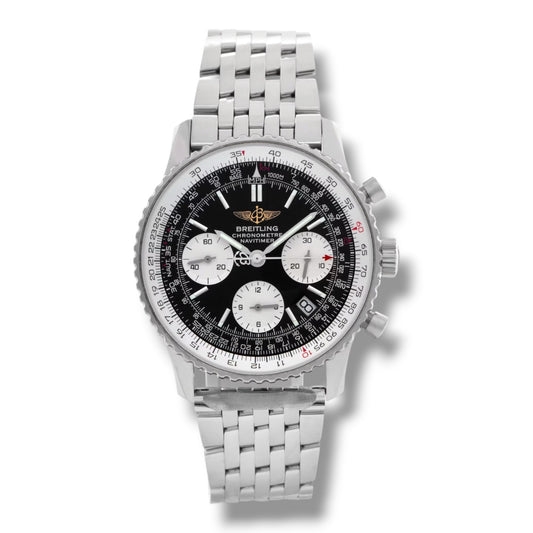 Breitling Navitimer Bracelet Date Chronograph Black Dial Chronograph 44mm