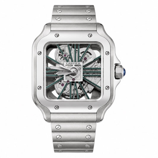 Cartier Santos Skeleton Green