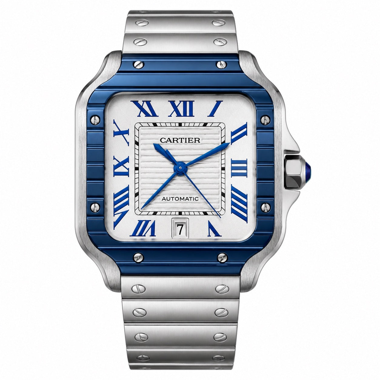 Cartier Santos White Blue