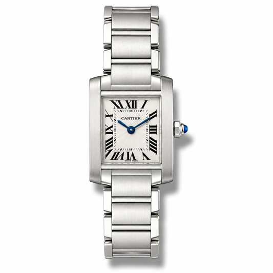 Cartier Tank Franchise 33mm Steel White Dial