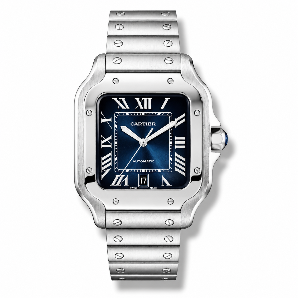 Cartier Santos – Blue Dial Steel 40mm