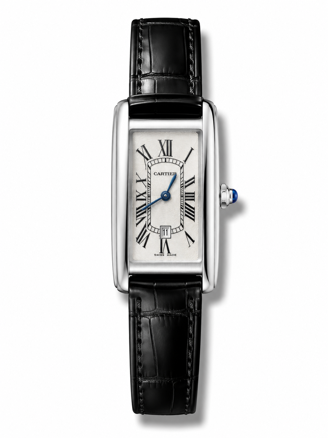 Cartier Tank Americaine Automatic Date – Silver Dial Leather Strap 33MM