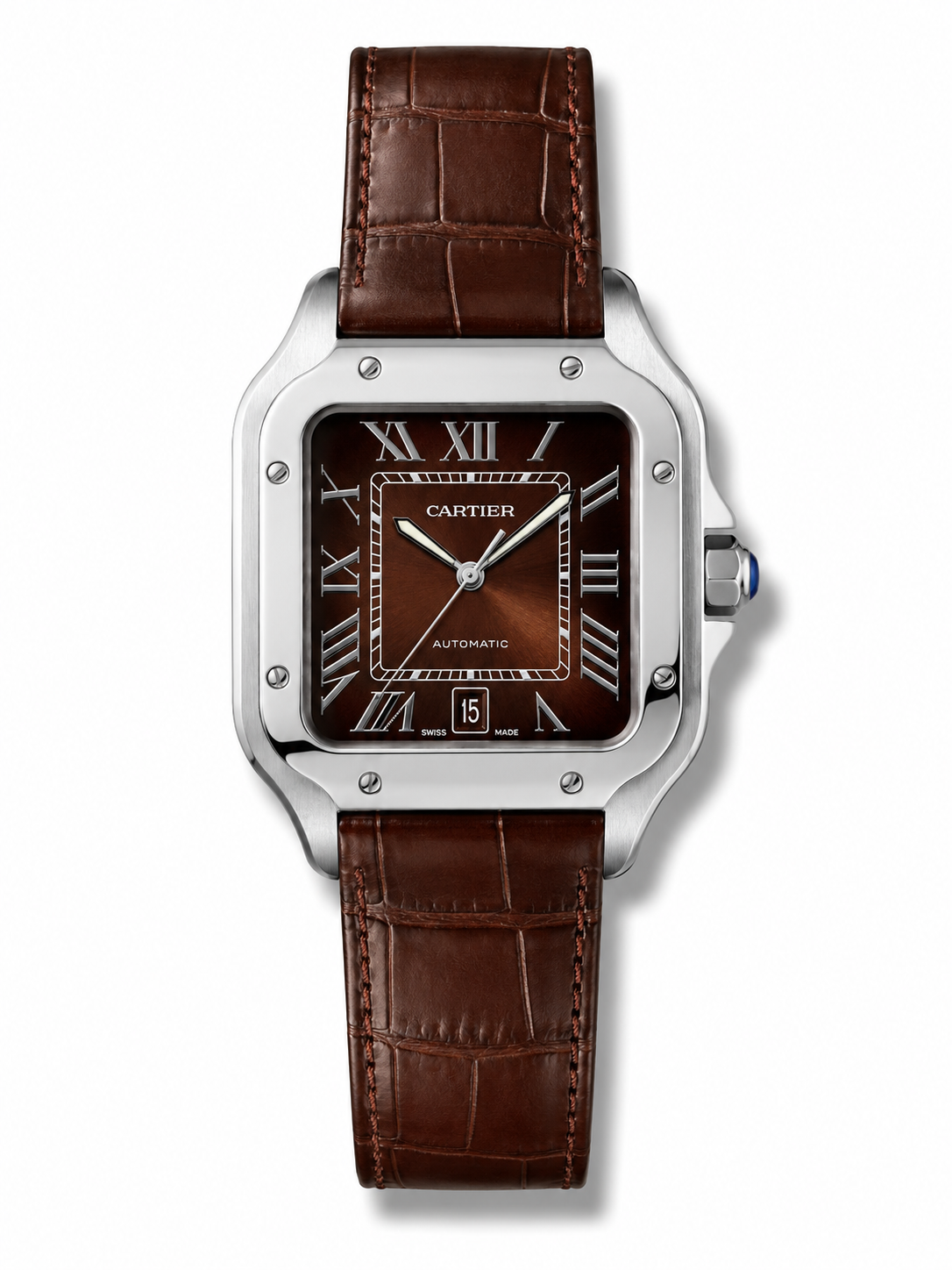 Cartier Santos De Cartier Medium 35.5mm Brown Dial Automatic