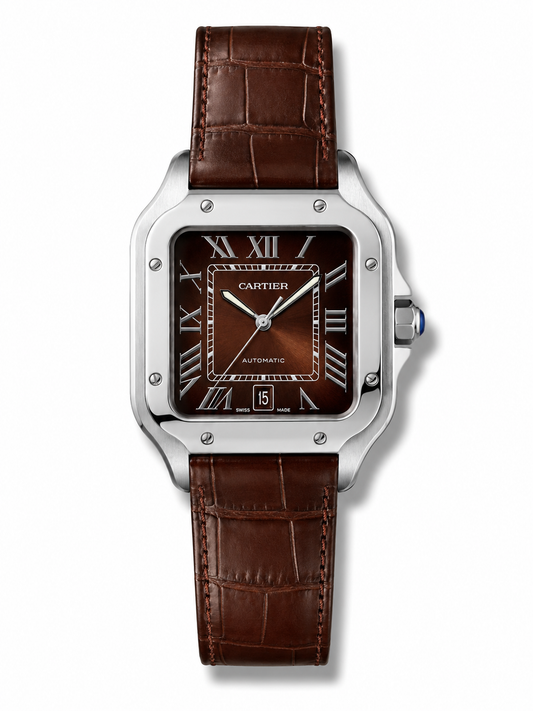 Cartier Santos De Cartier Medium 35.5mm Brown Dial Automatic