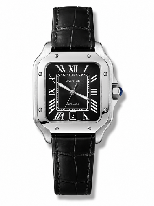 Cartier Santos De Cartier Black Dial Automatic Medium 35.5mm