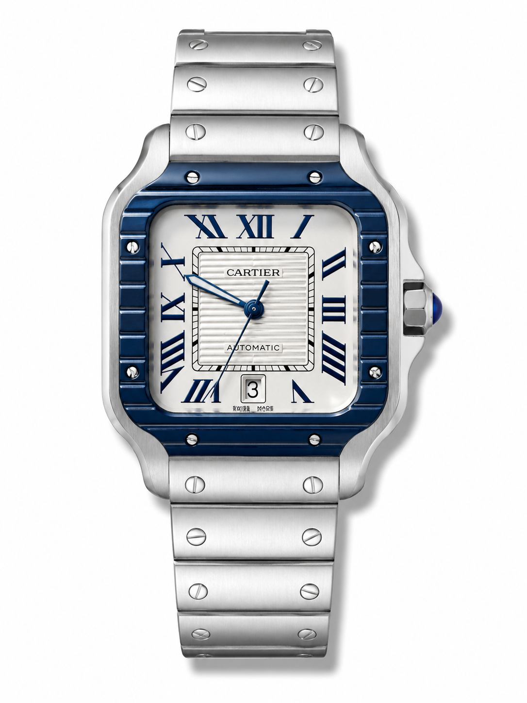 Cartier Santos White Blue