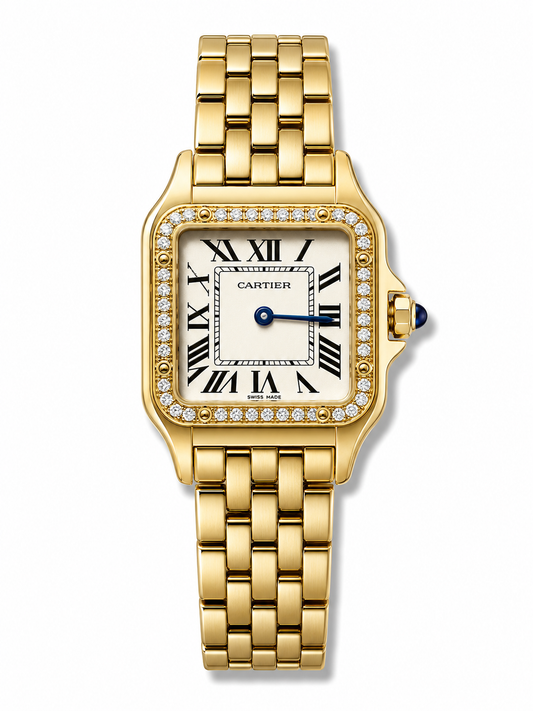 Cartier Panthere De Cartier Yellow Gold Diamond Bezel 33mm