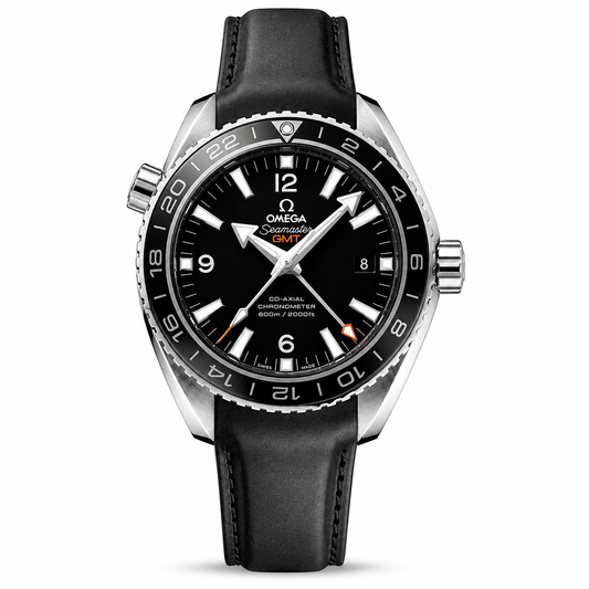 Omega Planet Ocean 600M CoAxial Master GMT Black 43.5